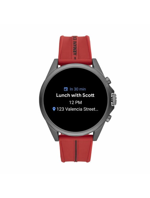 Armani Exchange Men's Smartwatch Powered with Wear OS by Google with Heart Rate, GPS, NFC, and Smartphone Notifications