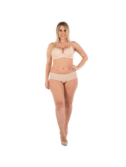 Womens Panties S-Plus Sizes Seamless No-Show Laser Cut Bikini Underwear 6 Pack