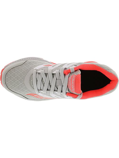Saucony Women's Powergrid Grey/Coral Ankle-High Mesh Running Shoe - 6M