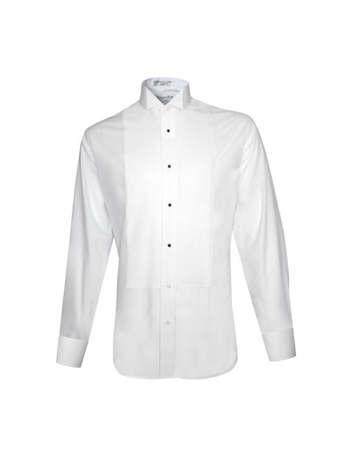 White Pique Tuxedo Shirt