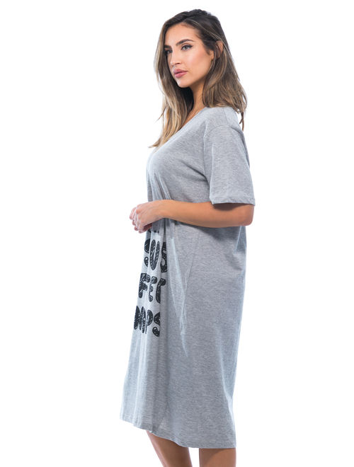 Just Love Screen Print Oversized Religious Nightgown