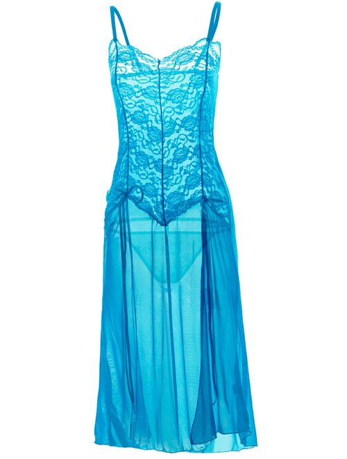 Women Lace High Split Lingerie Bodydoll Night Dress
