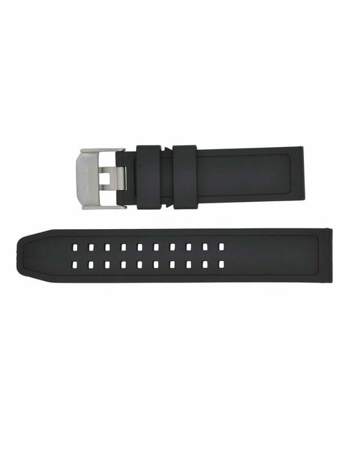 Luminox 3050, 3080, 3150 Strap Replacement Watch Band Black Silicone 23mm