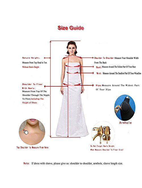 Abaowedding Women's V Neck Long Sleeves Tea Length Short Wedding Dress