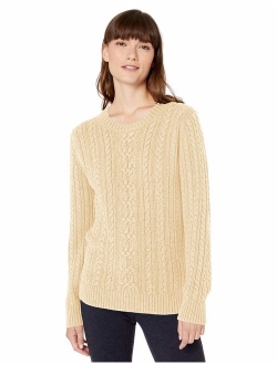 Women's Fisherman Cable Crewneck Sweater
