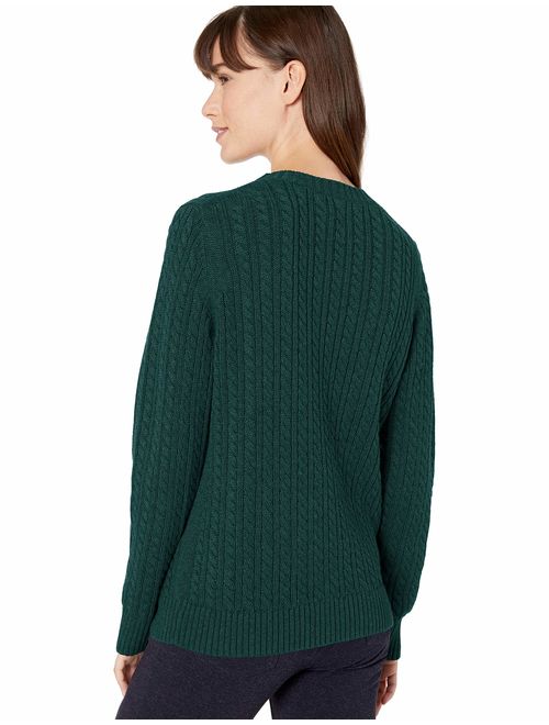 Amazon Essentials Women's Fisherman Cable Crewneck Sweater