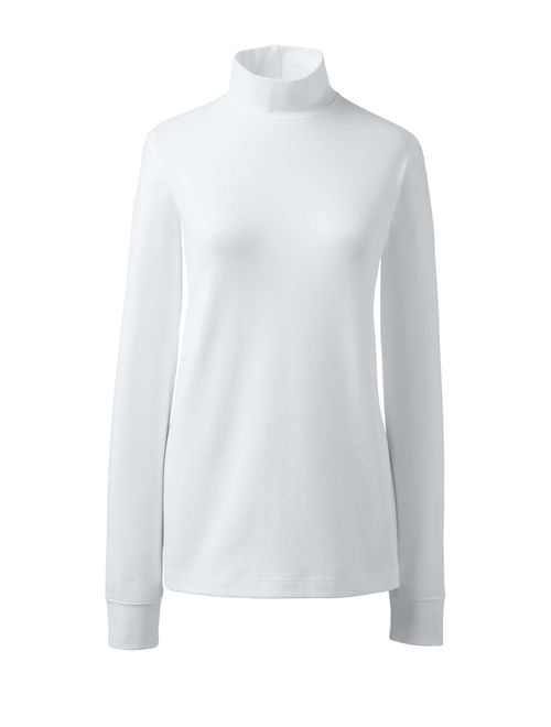 Women's Long Sleeve Cotton Mockneck T-Shirt