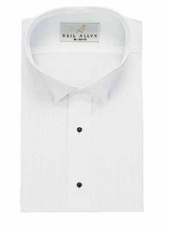 Men's Tuxedo Shirt Wing Collar 1/8 inch Pleat