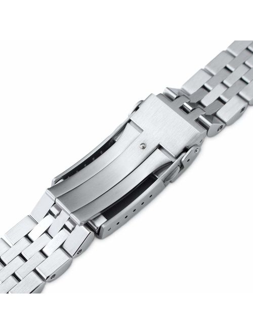 20mm Angus Jubilee 316L SS Watch Bracelet for Seiko Alpinist SARB017, V-Clasp