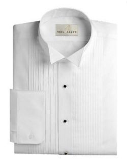 Men's Tuxedo Shirt Poly/Cotton Wing Collar 1/4 Inch Pleat