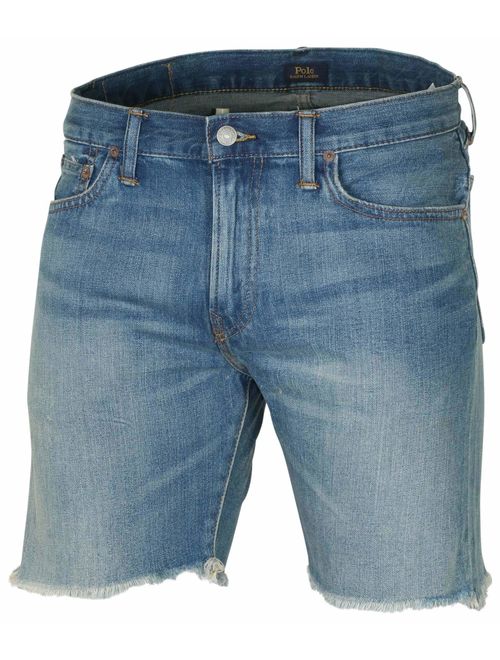 Polo Ralph Lauren Men's Sullivan Slim Jean Short, Fray Bottom, Destruct Denim Shorts