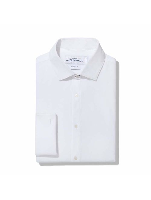 Mizzen + Main Connery Mens Slim Fit Tuxedo Shirt, Solid White