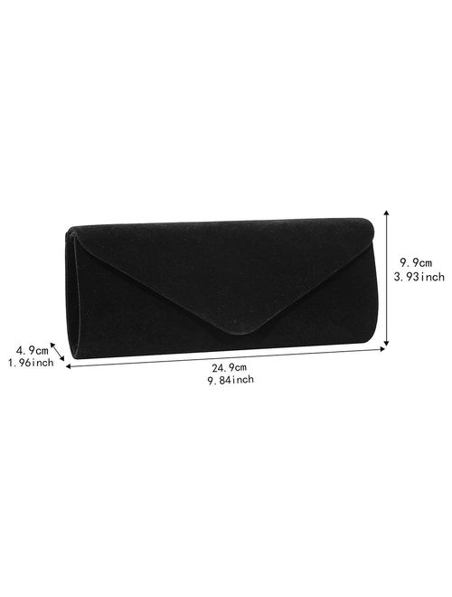 Women Evening Bag Clutch Purse,iSbaby Handbag With Detachable Chain for Wedding Cocktail Party Velvet