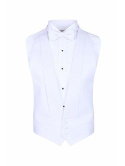 S.H. Churchill & Co. White Pique Formal Vest & Bow Tie - Tailcoat Waistcoat