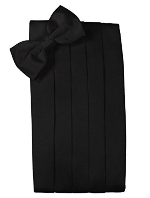 Elegant Tuxedo Package - Cotton Wing Shirt, Silk Bow Tie and Cummerbund Set, Onyx Cufflinks and Studs Set