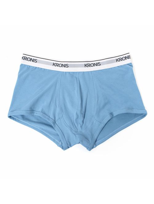 KRONIS Mens Underwear Low Rise Trunks 2Pk Italian Designed Premium 180gsm Cotton 