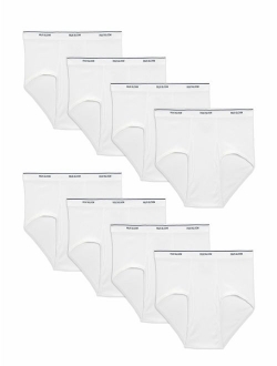 Men's Cotton Solid Basic White Brief Multipack