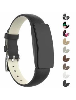 Compatible with Fitbit Inspire HR Bands for Women Men Large Small, Leather Replacement Wristbands for Fitbit Inspire and Inspire HR and Ace 2