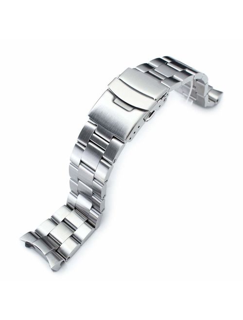 22mm Brushed Oyster Solid Link 316L Stainless Steel Bracelet for Seiko SKX007 Diver