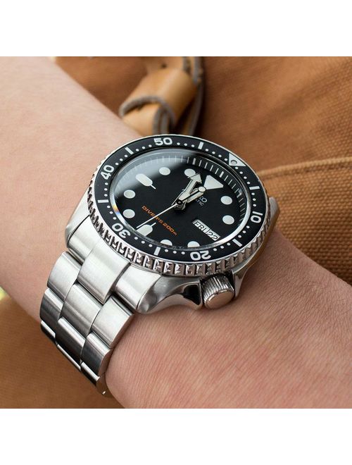 22mm Brushed Oyster Solid Link 316L Stainless Steel Bracelet for Seiko SKX007 Diver