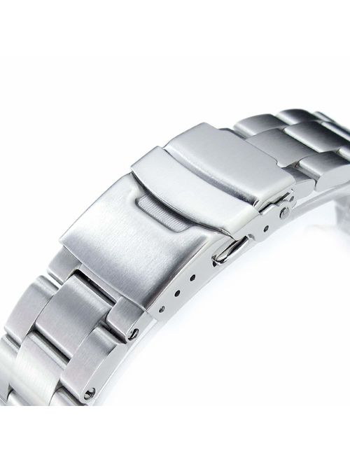 22mm Brushed Oyster Solid Link 316L Stainless Steel Bracelet for Seiko SKX007 Diver