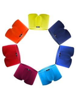 SLJ Men's Breathable 7-Pack Solid Elastic Waist Underwear Boxer Briefs Cotton Trunks