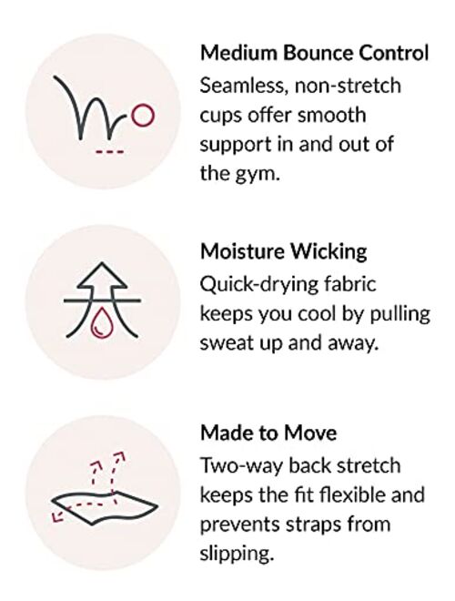 Glamorise Women's Full Figure MagicLift Plus Size Seamless Wirefree Back Close Sports Bra #1006