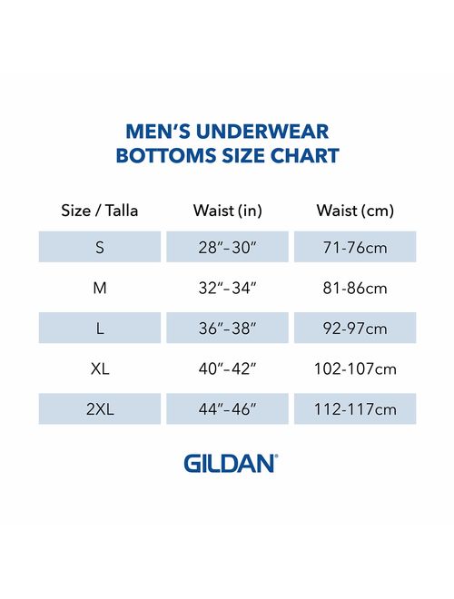 Gildan Men's Cotton Solid Elastic Waist Briefs Underwear Multipack