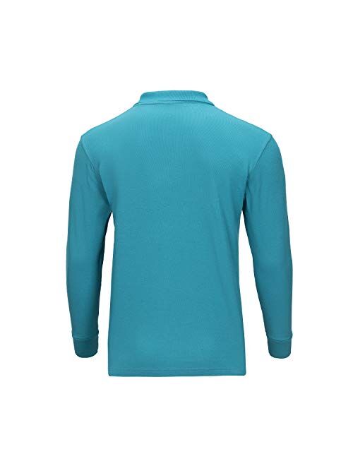 Premium Men's Long Sleeve Polo Shirts - Stain Guard Polo Shirts for Men