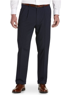 Gold Series by DXL Big and Tall Waist-Relaxer Hemmed Pleated Suit Pants