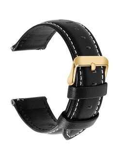 Compatible Samsung Galaxy 46mm/Gear S3 Frontier/Classic Watch Bands, Fullmosa Quick Release Leather Watch Band for Gear S3 Bands/Moto 360 2nd Gen 46mm 22mm Watch Band (Si