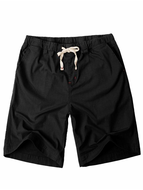 H2H Men's Casual Linen Short Summer Baggy Bending Pants
