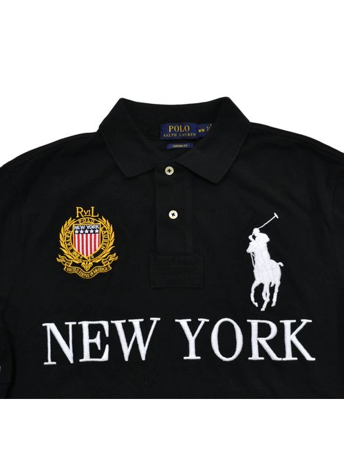 Polo Ralph Lauren Mens Custom Slim Fit Mesh City Polo Shirt