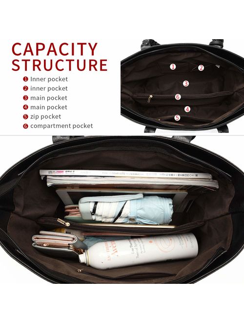 Women Tote Bags Retro Shoulder Bag Purse Satchel Hobo Purse Zippred Waterproof Travel Handbags with Tassel
