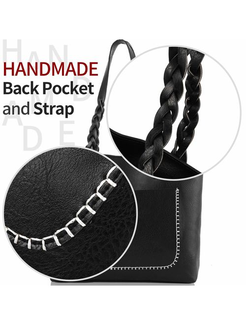 Women Tote Bags Retro Shoulder Bag Purse Satchel Hobo Purse Zippred Waterproof Travel Handbags with Tassel