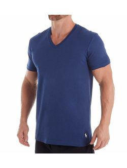 Men's Cotton Solid Classic Fit w/Wicking 3-Pack V-Necks