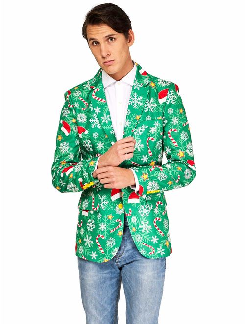 OFFSTREAM Ugly Christmas Jackets for Men in Different Prints - Xmas Sweater Blazer