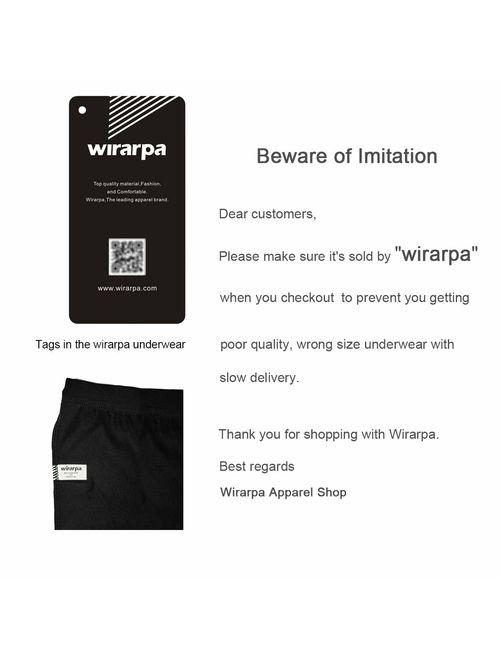 wirarpa Men's Breathable Modal Microfiber Trunks Underwear Covered Band Multipack
