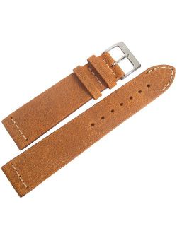 ColaReb 22mm Short Spoleto Rust Brown Leather Watch Strap