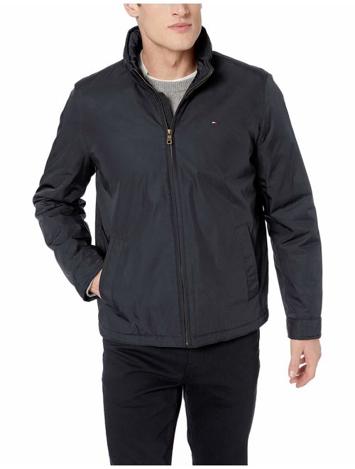 Tommy Hilfiger Men's Poly-Twill Stand-Collar Zip-Front Jacket