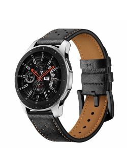 BONSTRAP Compatible with Samsung Galaxy Watch 46mm/Samsung Gear S3 22mm Leather Watch Strap Bands for Gear S3 Frontier/S3 Classic Smartwatch