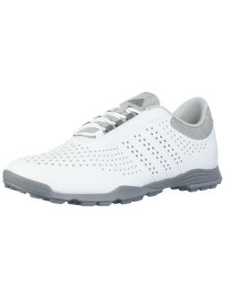Women's Adipure Sport Golf Shoe, White/Grey, 9 Medium US