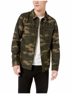 Springrain Mens Casual Slim Stand Collar Tooling Camouflage Cotton Jackets