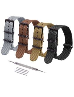 Ritche NATO Strap 16mm 18mm 20mm 22mm Premium Nylon Watch Band Strap with Stainless Steel Buckle