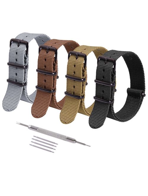 Ritche NATO Strap 16mm 18mm 20mm 22mm Premium Nylon Watch Band Strap with Stainless Steel Buckle