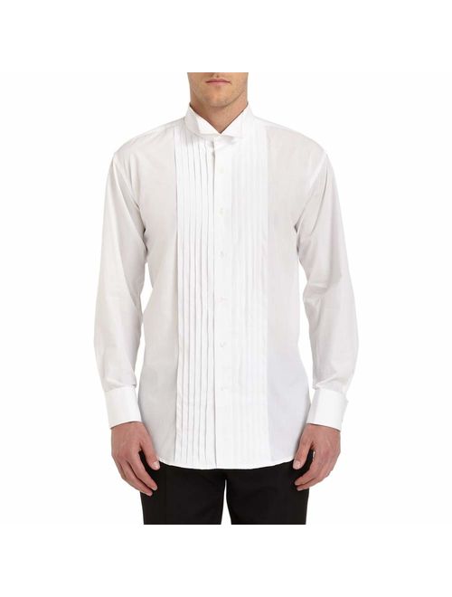 Ike Behar Tuxedo Shirt in White