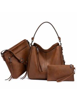 AFKOMST Purses and Handbags for Women Top-Handle Tote Soft Faux Leather Shoulder Bags and Satchels for Work