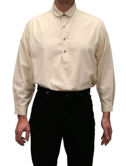 Historical Emporium Men's Edwardian Round Club Collar Dress Shirt