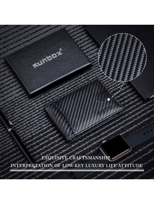 Minimalist Slim Bifold Front Pocket Wallet for Mens with RFID Blocking