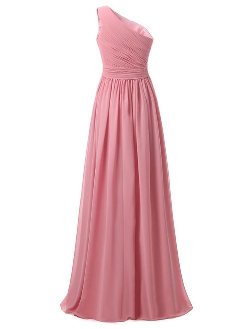 Ever Girl Women's Bridesmaid Chiffon Prom Dresses Long Evening Gowns